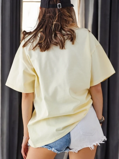 Royalfashion Tricou din bumbac pentru femei cu Floare de Trandafir