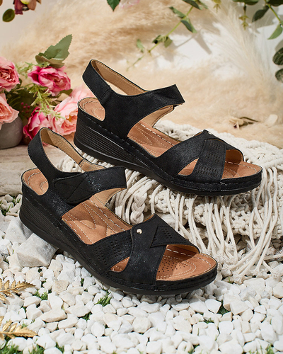 Royalfashion Sandale cu tocuri joase Obbiave pentru femei