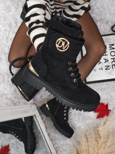 Botine workery de damă cu decorațiuni Lorice