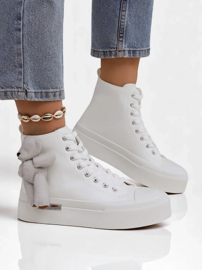 Royalfashion Adidași de damă tip high-top cu ursuleț Tedi