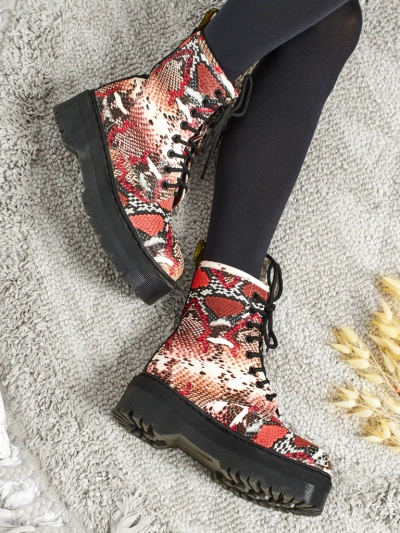 Botine workeri de damă cu imprimeu Isadore