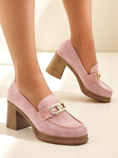 Mocasi de damă Royalfashion pe toc bloc Qeroy