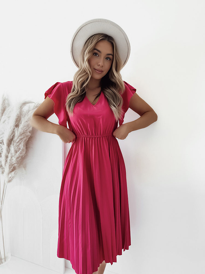 Royalfashion Rochie midi plisată de damă