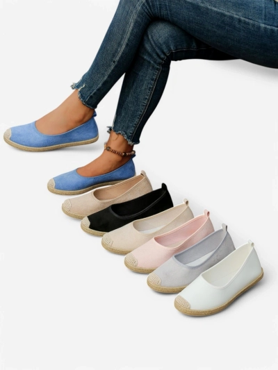 Espadrile ecologice din suede pentru femei Royalfashion Aroles