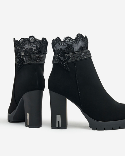 Royalfashion Cizme Stiletto decorate Leroleda pentru femei