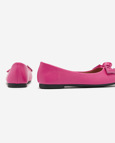 Balerini roz de damă cu decor pe nas Caxien- Footwear