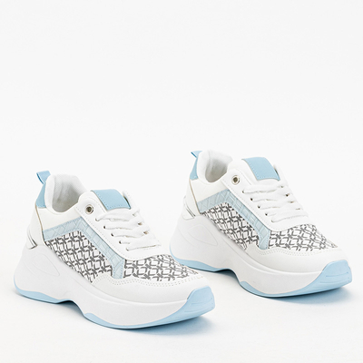 Pantofi sport dama albastru si alb Pantofi sport Weniso - Incaltaminte