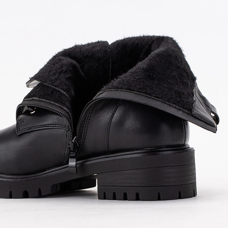 Cizme negre Mais Pearl Workery - Încălțăminte