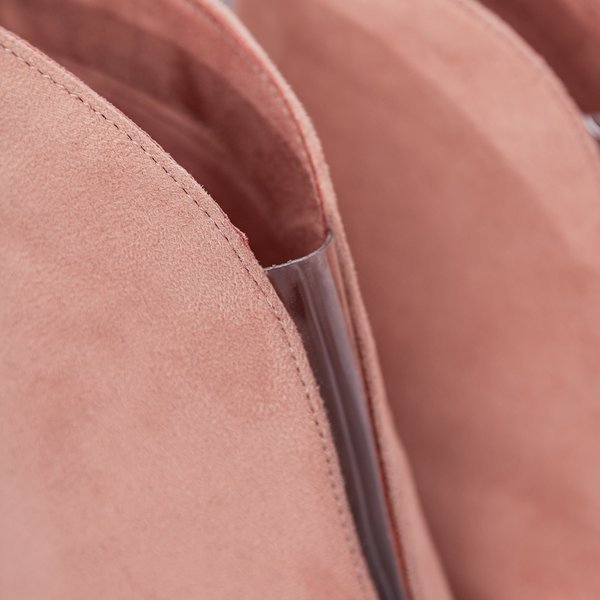 Różowe botki z wycięciem z przodu na wyższej szpilce Musa Blush - Obuwie