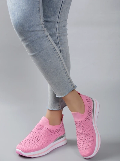 Încălțăminte sport femei slip-on Royalfashion cu strasuri Ceromie