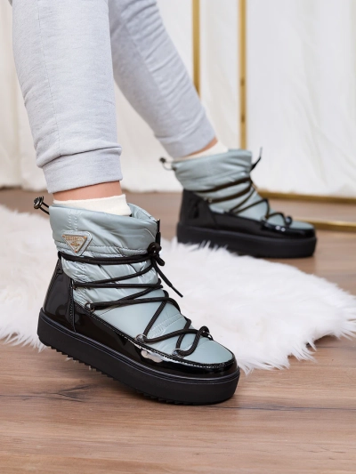 Royalfashion Cizme de damă slip-on a'la cizme de zăpadă în albastru Vevnose