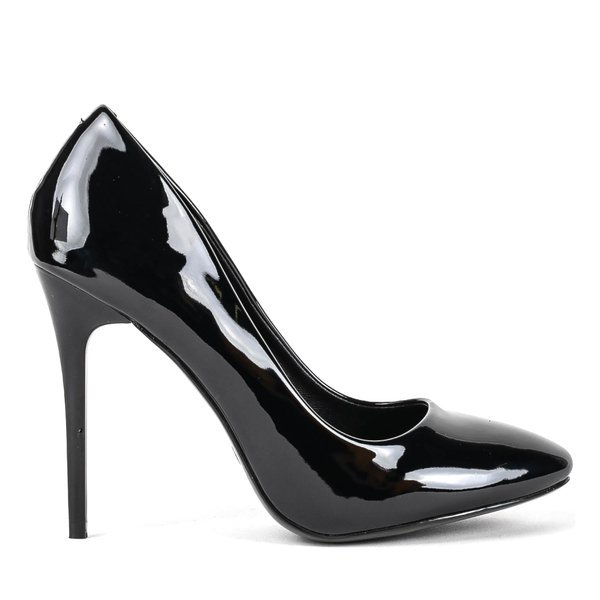 Czarne lakierowane szpilki Blakki - Obuwie