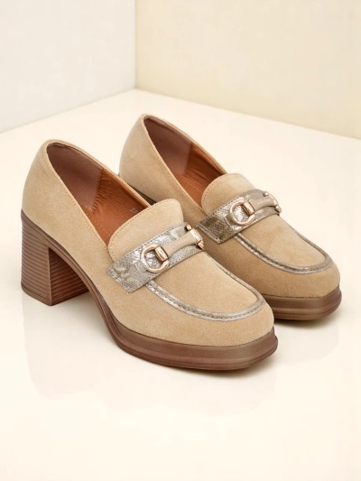 Royalfashion mocasini cu toc bloc pentru femei Apareus