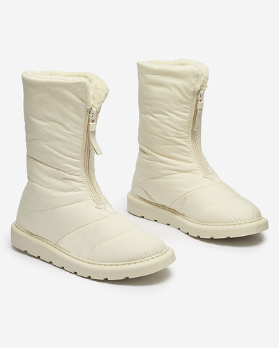 Pantofi de damă bej a'la cizme de zăpadă Tirigga- Footwear