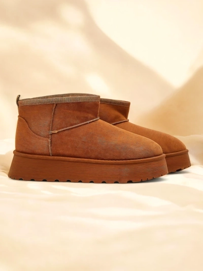 Royalfashion Încălțăminte scurtă asemănătoare cu cizmele de zăpadă pentru femei Fortesse