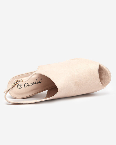 Sandale de dama bej pe post superior Weteri - Incaltaminte