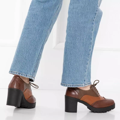 OUTLET Pantofi de dama maro inchis pe postul Tiarino - Incaltaminte