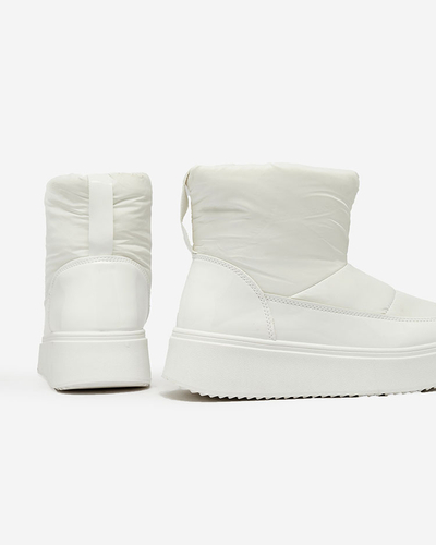Royalfashion White Maderta cizme de zăpadă slip-on pentru femei