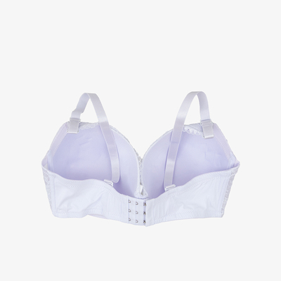 Sutien alb cu dantelă decorativă - Lenjerie de corp