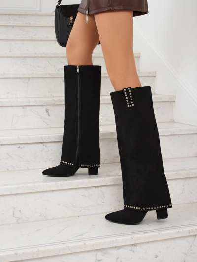 Cizme Dama eco piele intoarsa cu partea superioara Bryves