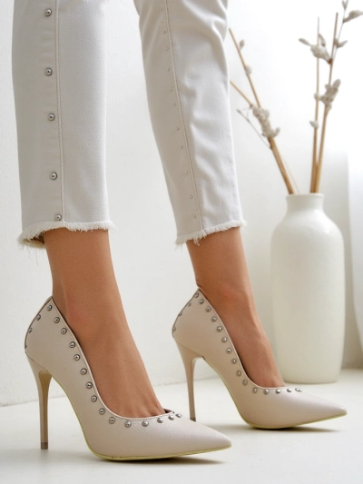 Royalfashion Pantofi cu toc stiletto pentru femei cu studs Koscalle
