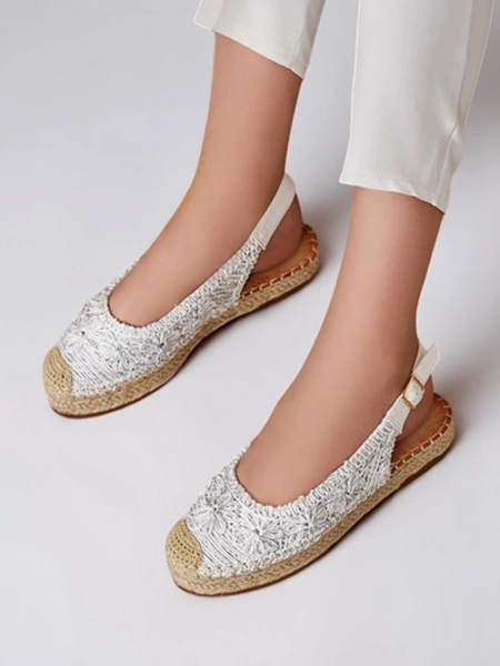 Royalfashion Espadrile de damă cu broderie decorativă