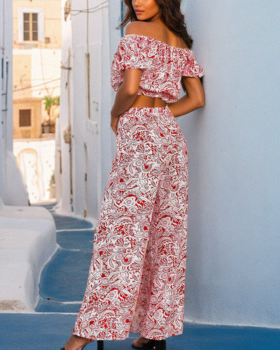 Royalfashion Set imprimat din două piese pentru femei