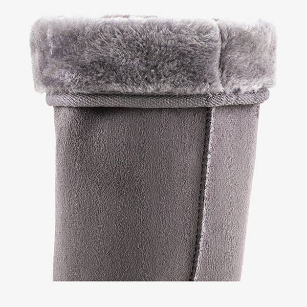 Cizme de zăpadă calde pentru femei în gri Shaea - Încălțăminte