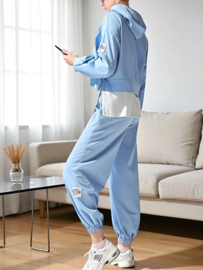 Royalfashion Set femei din bumbac cu inserție de cămașă
