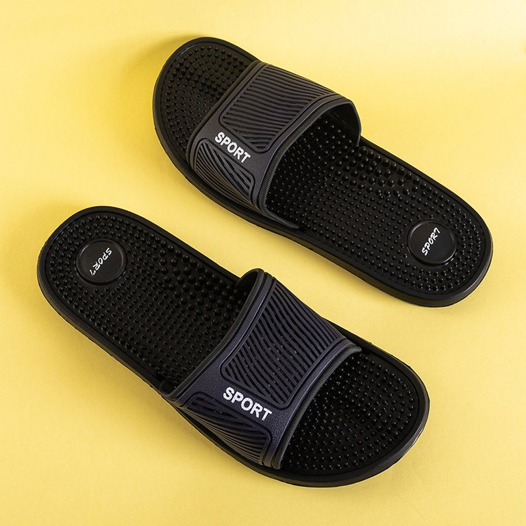 Papuci bărbați cauciuc bleumarin cu vârfuri Liw - Încălțăminte