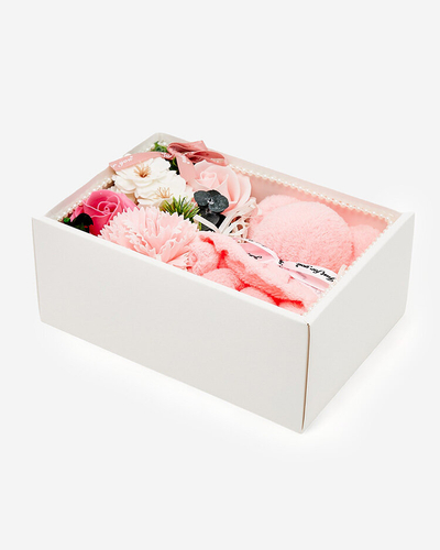 Royalfashion Flowerbox Flori într-o cutie cu un ursuleț de pluș