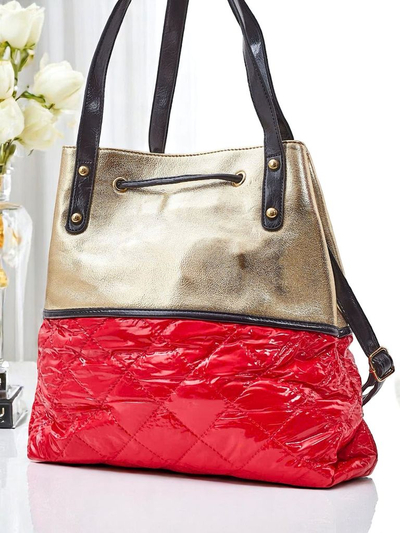 Royalfashion Geantă mare de damă Golden Luxe Shopper