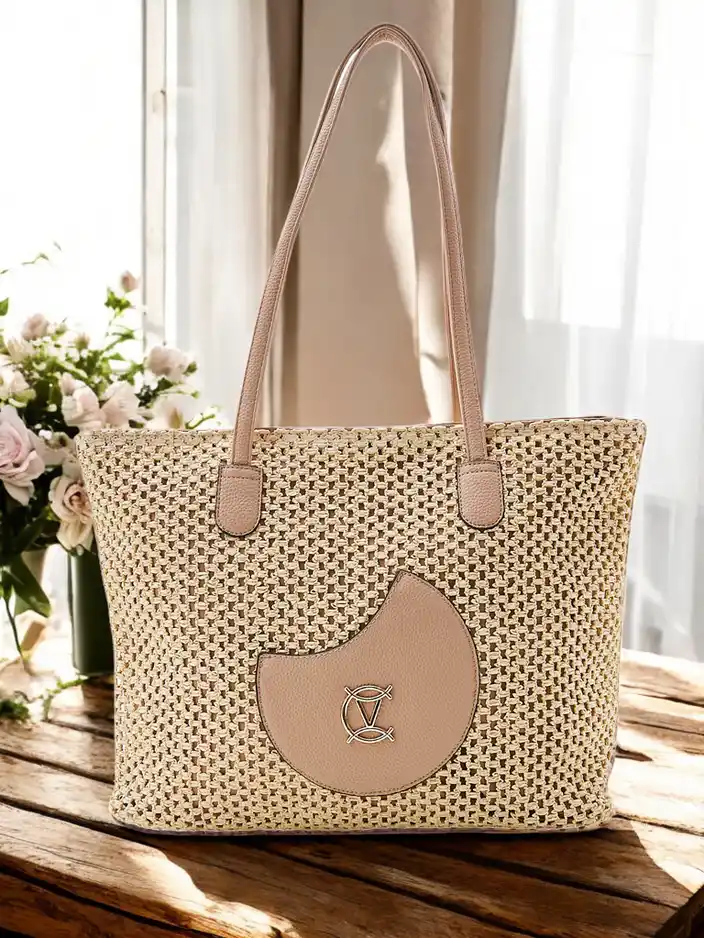 Royalfashion Geantă de paie mare de vară