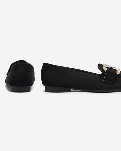 Mocasini negri de damă Jaorica- Footwear