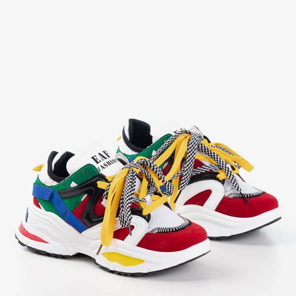 OUTLET Tenisi dama multicolori cu talpa groasa Eafi - Incaltaminte