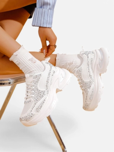 Sneakerii sportive Royalfashion pentru femei cu strasuri Bloss