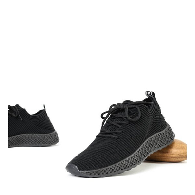 Czarne sportowe męskie buty Aaron - obuwie