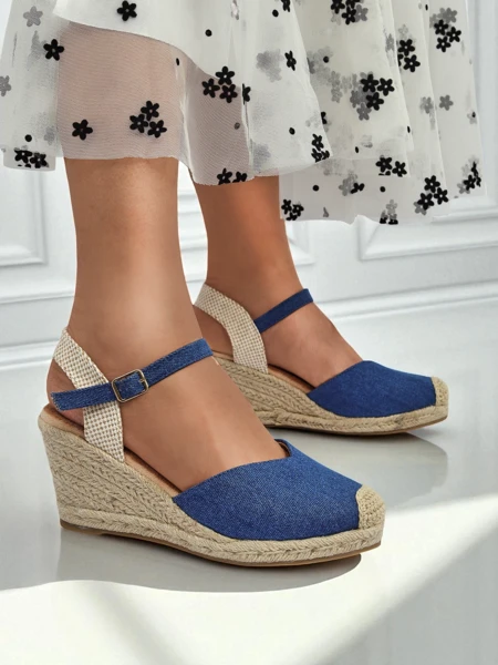 Royalfashion Sandale wedge pentru femei Solara Espadrille