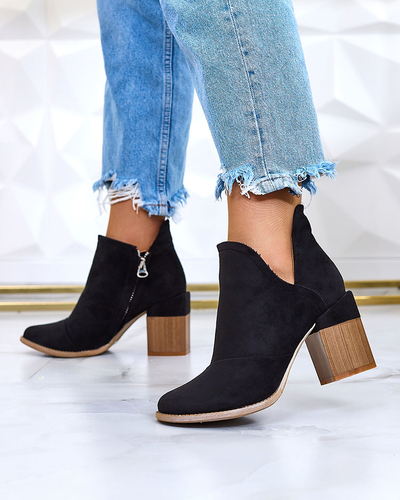 Royalfashion Cizme stiletto Ricteas negre pentru femei