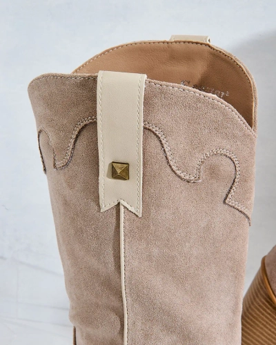 Royalfashion Cizme cowboy cu toc pentru femei Kowib