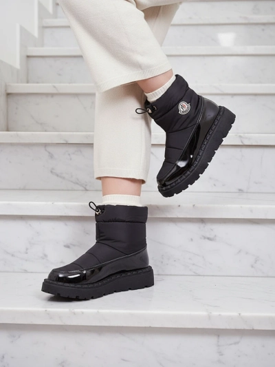 Royalfashion Cizme de zăpadă slip-on pentru femei de culoare neagră Ireda