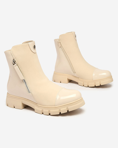 Royalfashion Bej mat Hedaheh cizme pentru femei
