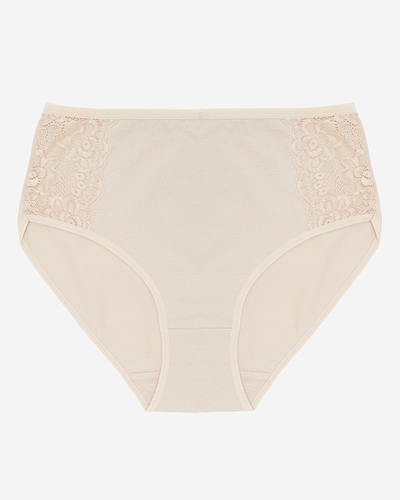 Chiloți de damă clasici, culoare bej. PLUS SIZE- Lenjerie intimă