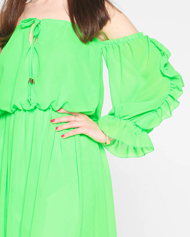 Rochie spaniolă spaniolă verde neon - Îmbrăcăminte