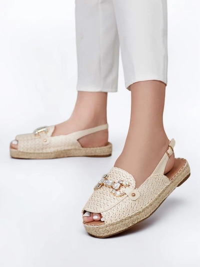 Royalfashion Espadrile de damă cu vârful deschis