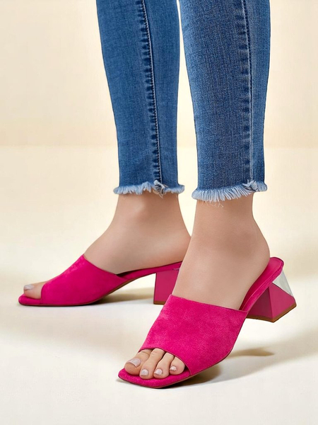 Royalfashion Șlapi pentru femei cu toc decorativ Vollatie