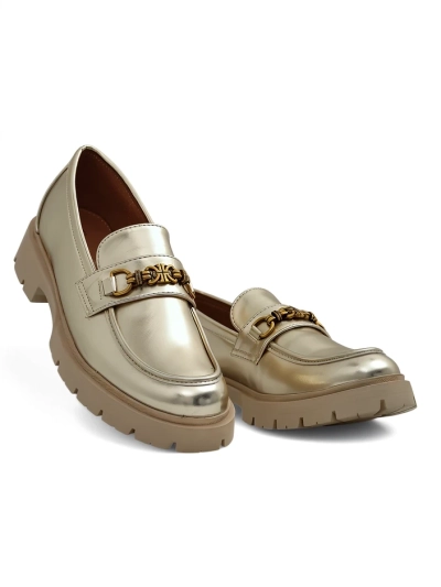 Royalfashion Mocasi pentru femei placate cu aur Goldlove