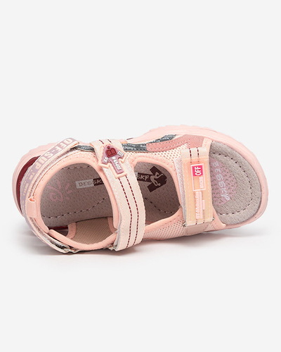 Sandale pentru copii roz cu Velcro Ceteris - Încălțăminte