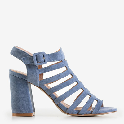 Sandale cu dungi albastre pentru femei pe postarea unui Sim - încălțăminte