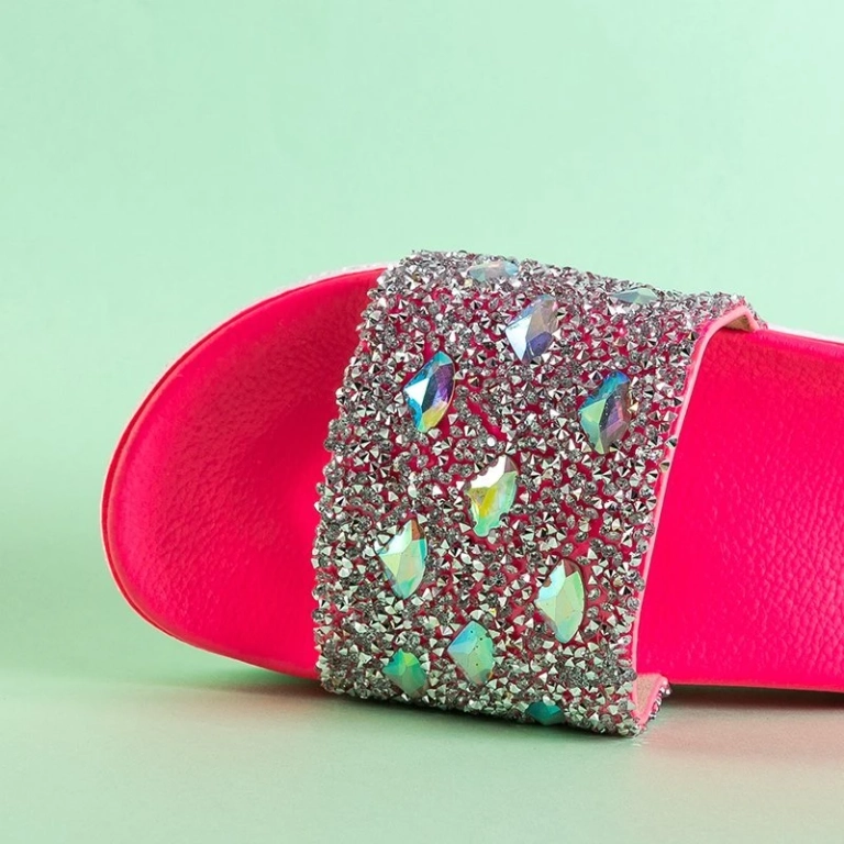 OUTLET Sandale cu platformă de damă fucsia cu zirconii cubice Sailor - Încălțăminte